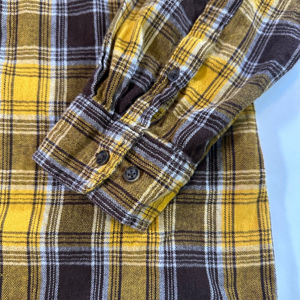 George Long Sleeve Plaid Flannel Men's XL Button Down 100% Cotton Cabincore Eco - Picture 5 of 7